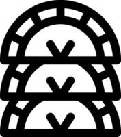 A stack of three tacos with a heart on top vector