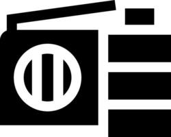A black and white image of a battery vector