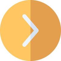 A yellow circle with an arrow pointing to the right vector