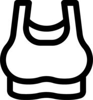 A black and white image of a bra top vector
