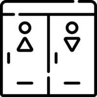 A black and white image of two men's restrooms vector