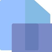 A blue and white square with a blue rectangle vector