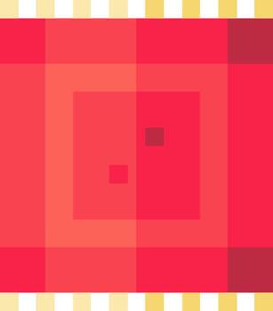 un rojo cuadrado con amarillo cuadrícula en eso vector