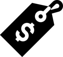 A black and white price tag with a dollar sign vector