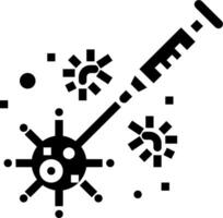 A syringe and a virus icon vector