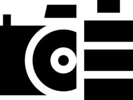 A black and white camera icon vector