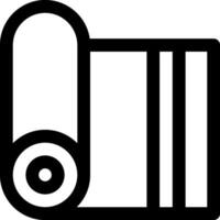 A black and white image of a roll of toilet paper vector