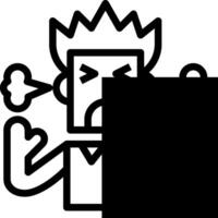 A black and white image of a man holding a sign vector