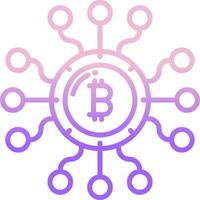 Bitcoin logo with a circle around it vector