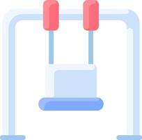 A swing with two red and blue bars vector