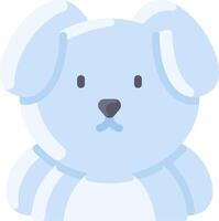 A blue dog with a big nose and a big head vector