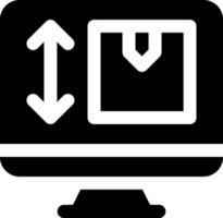 A computer monitor with a box on it vector