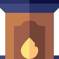 A yellow drop of oil is sitting on top of a wooden box vector
