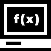 A computer monitor with the word fx on it vector