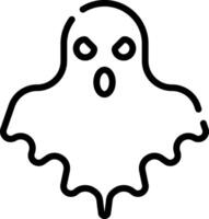 A ghost icon with a face and eyes vector