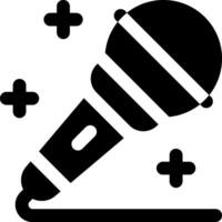 A microphone icon with a cross and a star vector