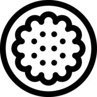 A black and white image of a cookie vector