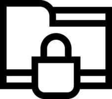 File folder icon with padlock vector