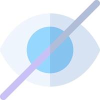 An eye with a blue and purple line through it vector