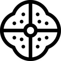 A black and white image of a flower with dots vector