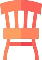 A chair with a red and orange background vector