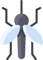 A fly icon with a black body and blue wings vector