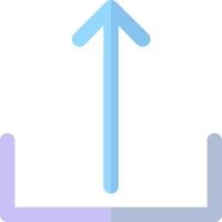 A blue arrow pointing up on a white background vector