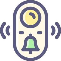 A bell with a microphone icon vector
