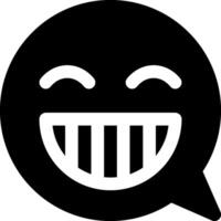 A black and white smiley face with a white smile vector