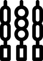 A black and white image of three different types of rings vector