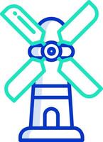 A windmill with blades and blades vector