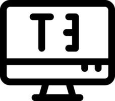 A computer monitor with the word e - t on it vector