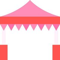 A pink tent with a white background vector