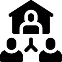 A family icon with a house and people vector