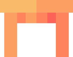 An orange square with a white background vector