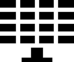 A black and white image of a square with squares vector