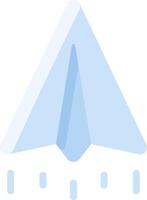 A paper airplane flying in the air vector