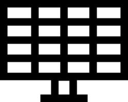 A black and white image of a computer monitor vector