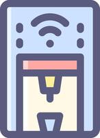 A wifi router icon with a light on it vector