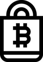Bitcoin wallet icon illustration vector