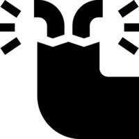 A black and white icon of a pipe vector