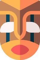 A cartoon mask with a face and eyes vector