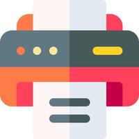 A printer icon with a paper roll vector