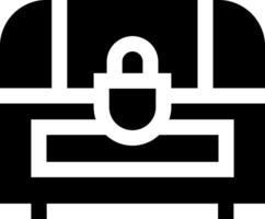 A black and white image of a suitcase with a lock vector