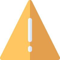 A yellow triangle with an exclamation mark on it vector