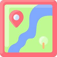 Map icon with a pin on it vector
