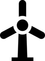 A black and white windmill icon vector