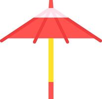 An umbrella with a red and yellow pole vector