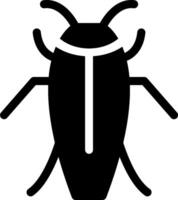 A black and white bug icon on a white background vector