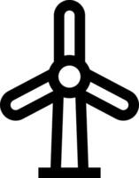 A black and white windmill icon vector